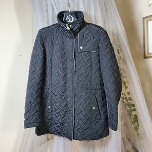 Cole Haan Quilted Signature Gorpcore Coat Jacket Career Scandi Girl Black L